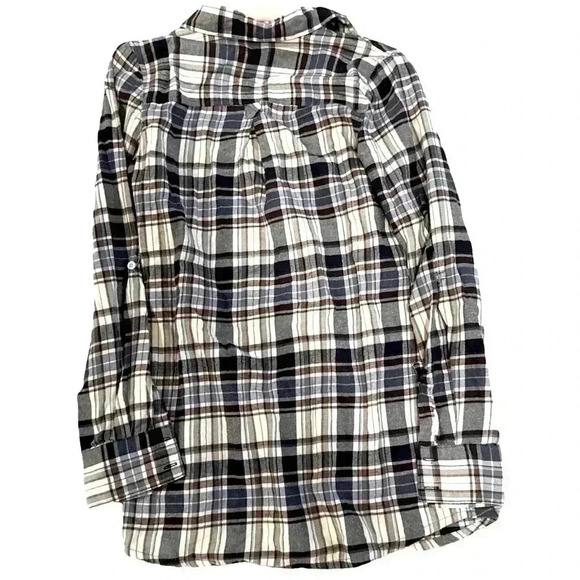 Super Comfy! Girl Krazy Flannel Button Down Long Sleeve Top / Women’s Size Small - Picture 2 of 15